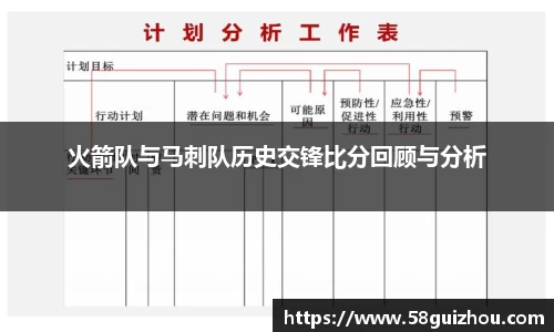火箭队与马刺队历史交锋比分回顾与分析